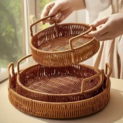 Set de Bandejas Mimbre - Imagen 3