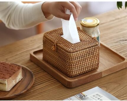 Caja de Pañuelos Rattan