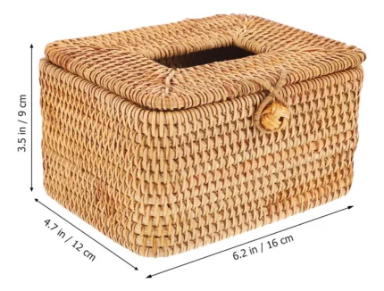 Caja de Pañuelos Rattan - Imagen 5