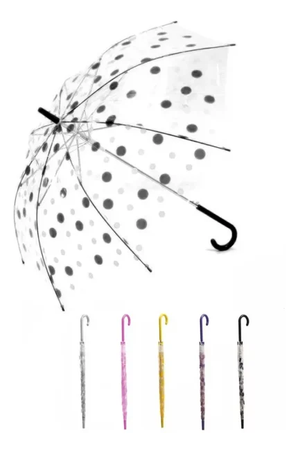 Paraguas con Lunares - Transparente