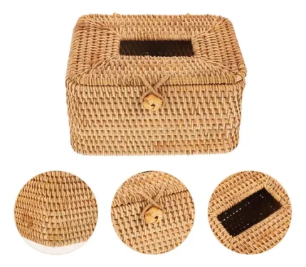 Caja de Pañuelos Rattan - Imagen 4