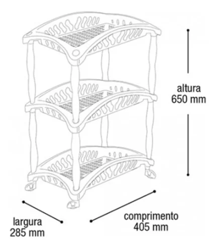 Frutero de Plastico C/Rueditas - Imagen 6