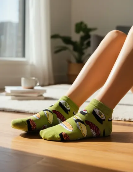 Medias Soquetes Con Diseños - Pack X4 Pares