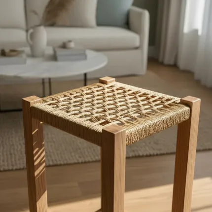 Taburetes de Madera y Cuerda de Cáñamo - Imagen 5